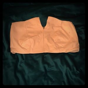 Pink Nasty Gal leatherette tube top